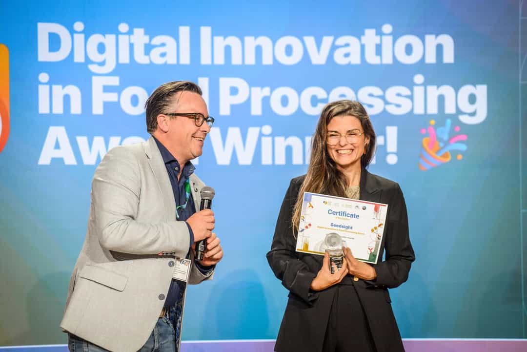 Seedsight won 1st place in the Digital Innovation in Food Processing category at the World Food Forum Startup Innovation Awards 2026.